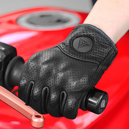 Guantes de Ciclismo en Cuero y Carbono para Hombre y Mujer