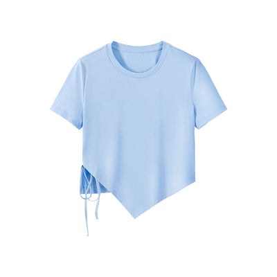 Playera Mujer Manga Corta Diseño Asimétrico Moderno - Image 9