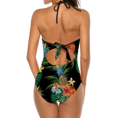 Traje de Baño Enterizo para Mujer con Espalda Descubierta y Detalles de Encaje - Image 4