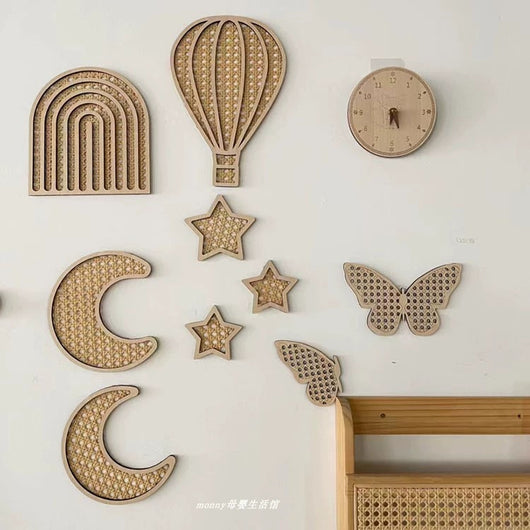 Globo Aerostático de Ratán con Arcoíris, Estrellas y Luna para Decoración Infantil - Image 27