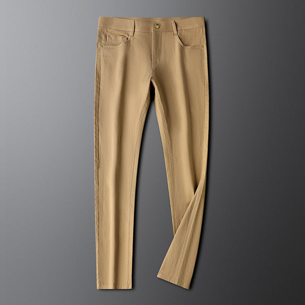 Pantalones de Negocios Slim Fit Algodón Transpirable Premium