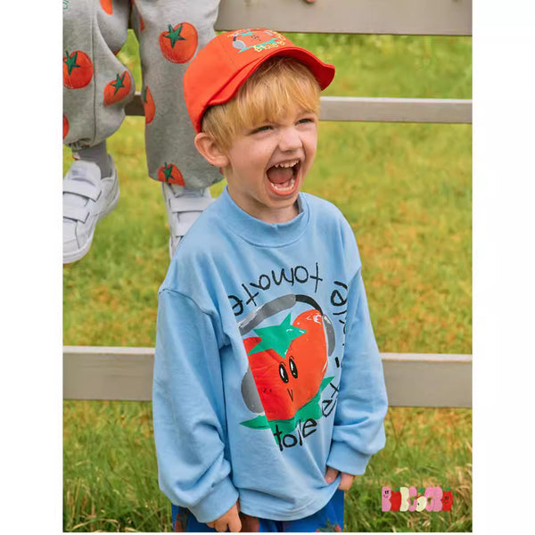 Camiseta Infantil Suelta con Dibujos Animados en Inglés