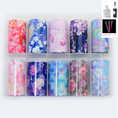 Set de 12 Láminas Decorativas para Uñas - Transferencias Nail Art - Image 36