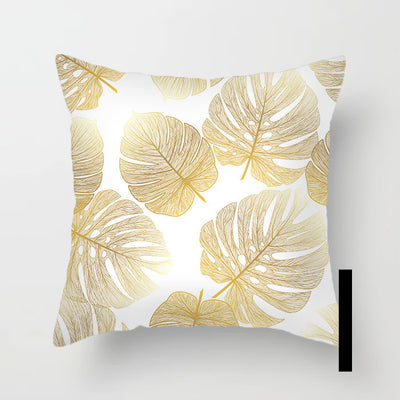 Almohada de Respaldo Flanela Dorada con Flores y Lentejuelas - Image 45
