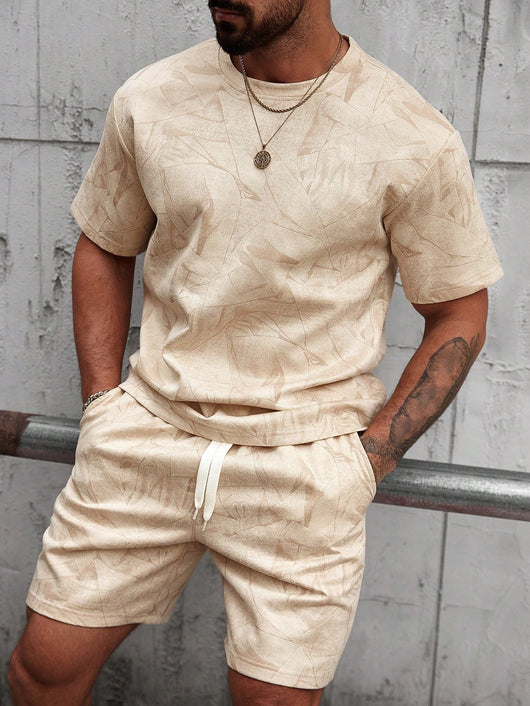 Conjunto Deportivo Casual para Hombre - Playera y Pantalón Corto Estampado - Image 6