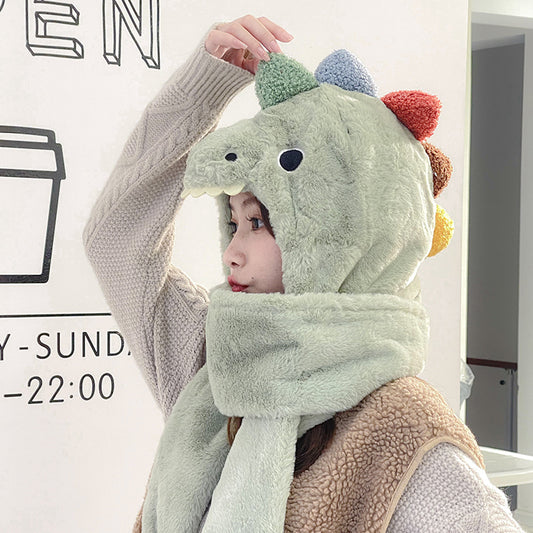 Conjunto de Gorro, Bufanda y Guantes Dinosaurios para Niños