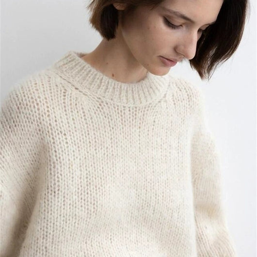 Suéter de Mohair Tejido Oversized Relajado - Image 8