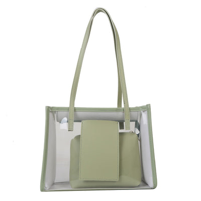 Bolsa de Hombro Transparente Jelly de Gran Capacidad - Portátil y Moderno - Image 7