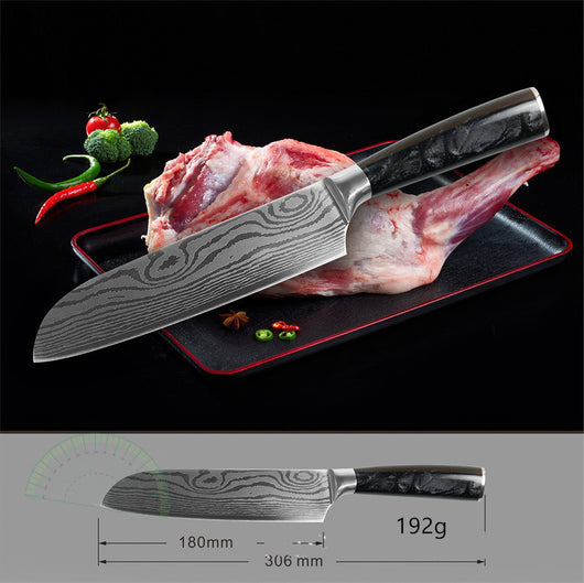 Cuchillo Desollador de Acero Inoxidable con Mango de Resina Negra - Image 15