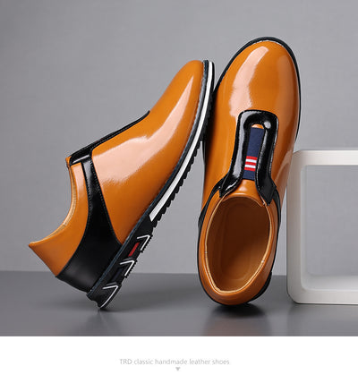 Zapatos Casuales de Cuero para Hombre en Colores Sólidos - Image 9