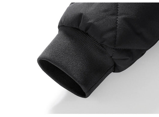 Abrigo de Béisbol Acolchado con Diseño de Rombos - Chaqueta de Invierno Cálida para Hombre - Image 16