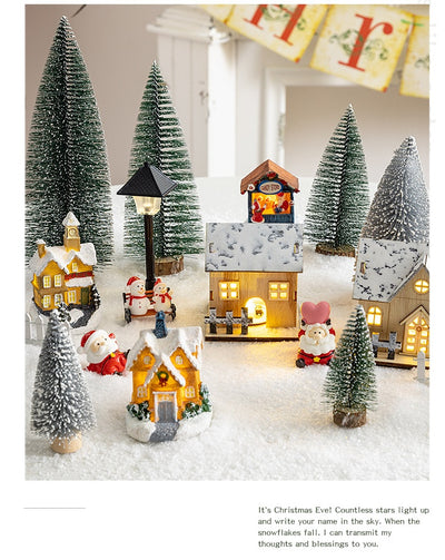 Adorno Navideño Cabaña Luminosa con Paisaje en Miniatura - Image 16