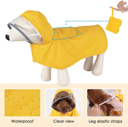 Impermeable para Perros Pequeños con Capucha Transparente - Image 24