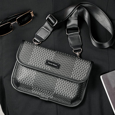 Bolso de Hombro Cuadros Piel Auténtica Estilo Urbano - Image 23