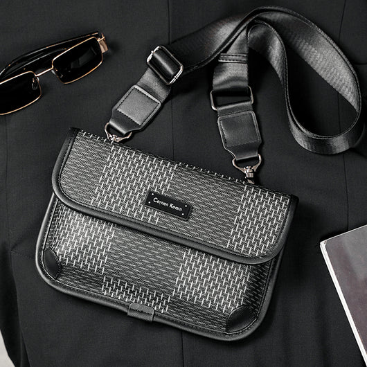 Bolso de Hombro Cuadros Piel Auténtica Estilo Urbano - Image 23