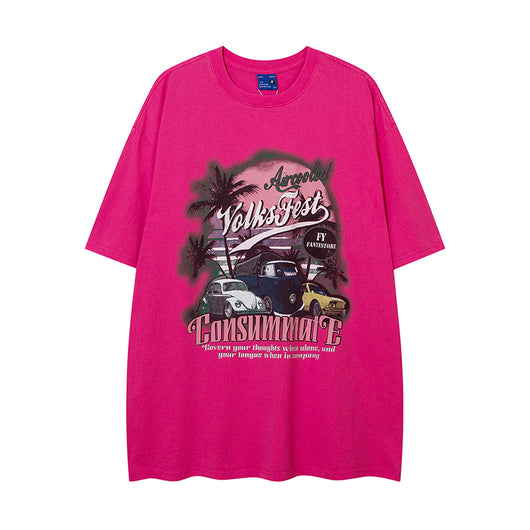 Playera Artística de Algodón con Estampado de Pintura al Óleo para Hombre - Image 5