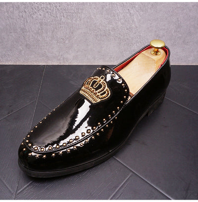Zapatos de Cuero Slip-On Retro con Punta Elevada para Hombre - Image 6