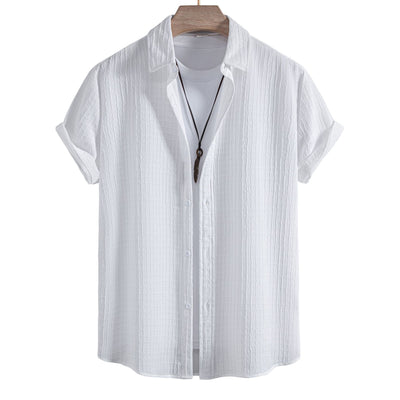 Conjunto Casual Hombre: Camisa y Shorts Jacquard Manga Corta - Image 34