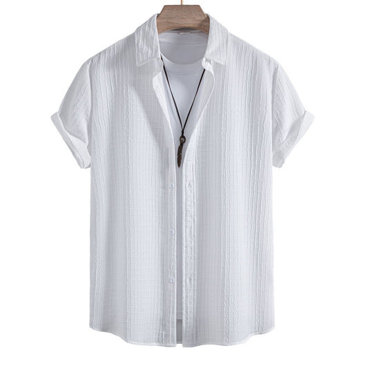 Conjunto Casual Hombre: Camisa y Shorts Jacquard Manga Corta - Image 34