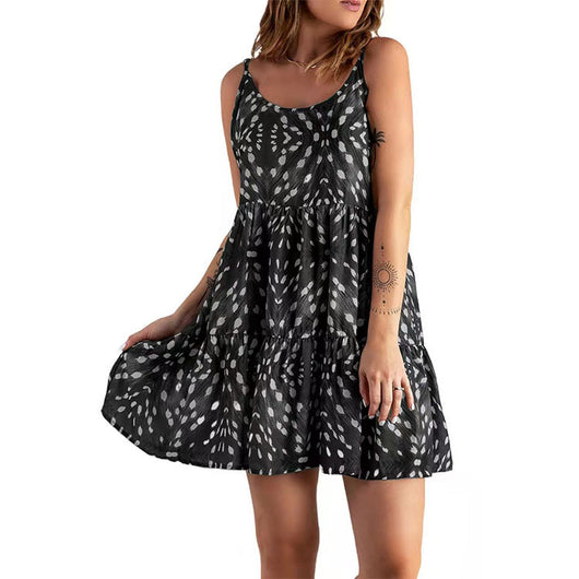 Vestido Bohemio Estampado de Tiras para el Día a Día - Image 6
