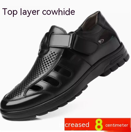 Sandalias Huecas de Cuero Genuino - Zapatos Cómodos de Piel de Res - Image 4