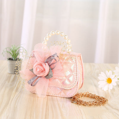 Bolso Bandolera Tejido con Perlas Floral - Image 7