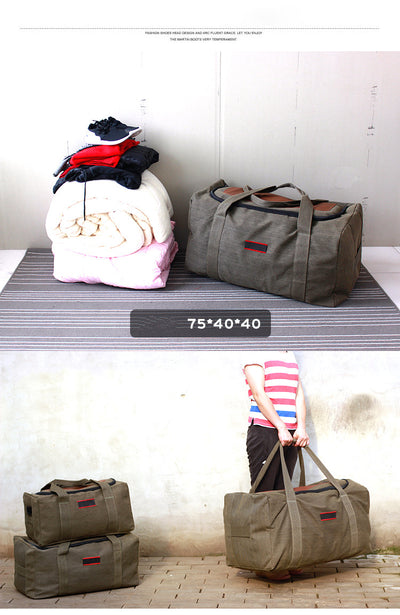 Bolsa de Viaje Grande de Lona para Hombre - Capacidad Extra para Mudanzas - Image 10