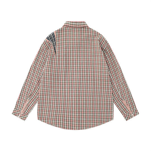 Camisa de Manga Larga a Cuadros con Bolsillo Bordado para Hombre - Image 18