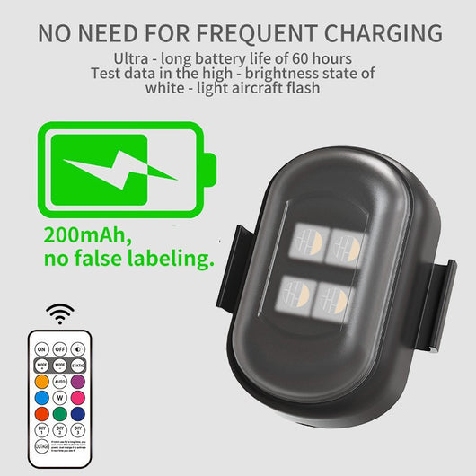 Luz de Advertencia LED para Motocicleta con Control Remoto Inalámbrico