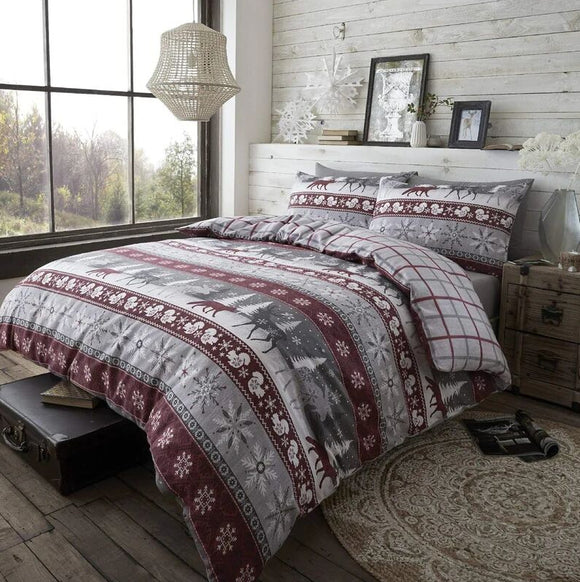 Juego de Cama Tres Piezas Tela Piel de Durazno Navideño