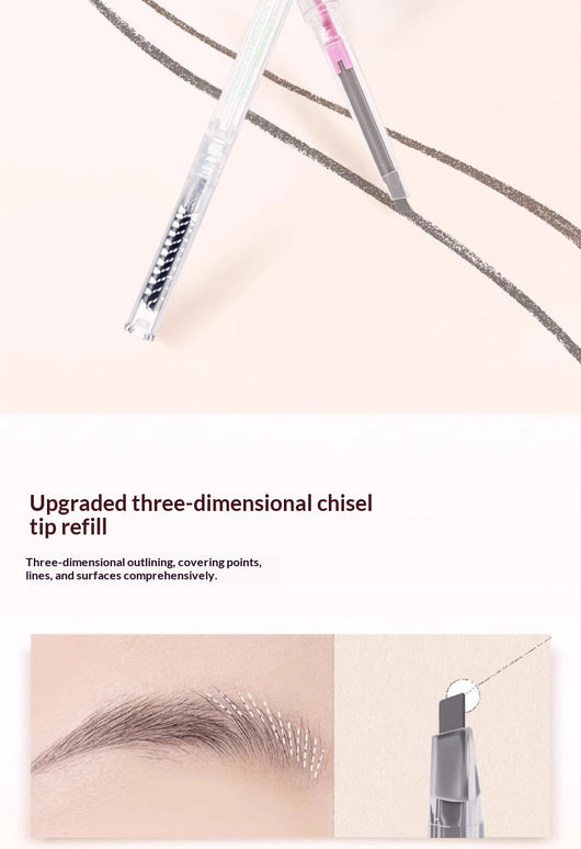 Lápiz de Cejas Doble Punta Ultrafino Impermeable de Larga Duración - Image 12