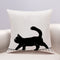 Funda De Almohada 3 Gatos Negros 35 X 35 Cm