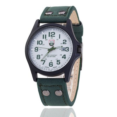 Reloj Militar Hombre con Calendario y Correa Resistente al Agua