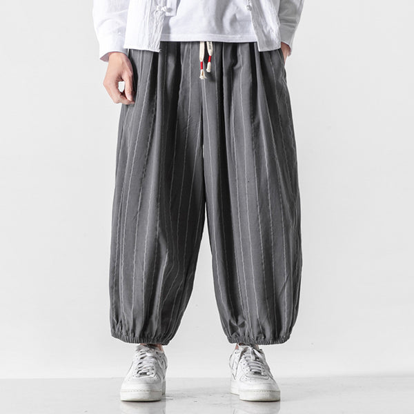Pantalones Casuales Hombre Estilo Chino en Algodón y Lino