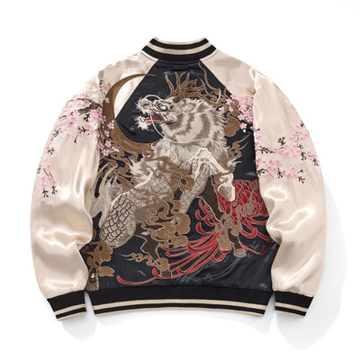 Chaqueta Beisbolera Kylin Beast Bordada - Estilo Clásico Reforzado - Image 3