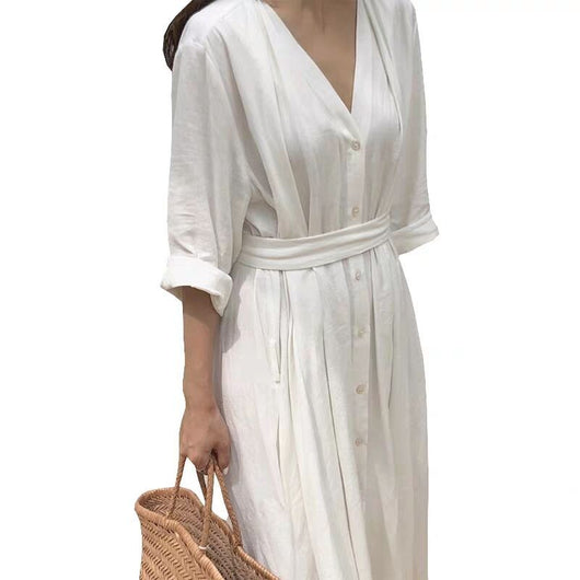 Vestido Camisero Largo Holgado Oversize - Image 10