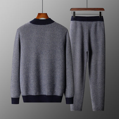 Cardigan de Lana Pura para Hombre con Cierre de Cremallera y Cuello Alto - Image 2
