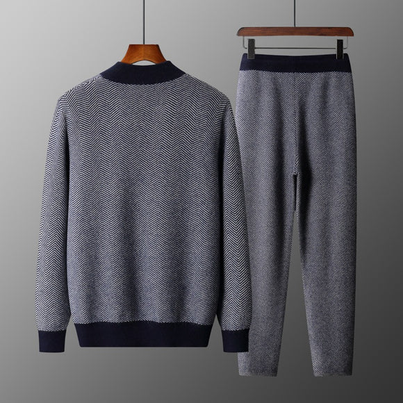 Cardigan de Lana Pura para Hombre con Cierre de Cremallera y Cuello Alto