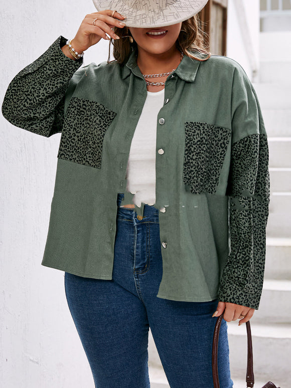 Cardigan con Volantes Liso Abotonado Clásico