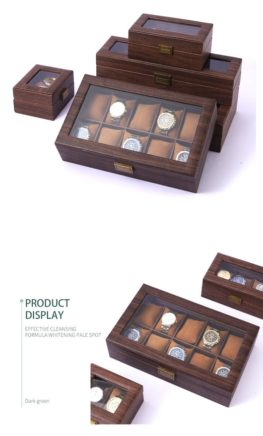 Caja Organizadora de Relojes Retro con Acabado Cuero PU y Diseño Madera - Image 19