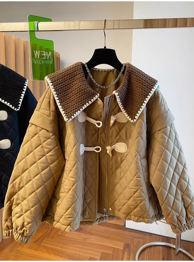 Chaqueta de Punto Suelta con Botones y Detalles Combinados para Mujer - Image 11