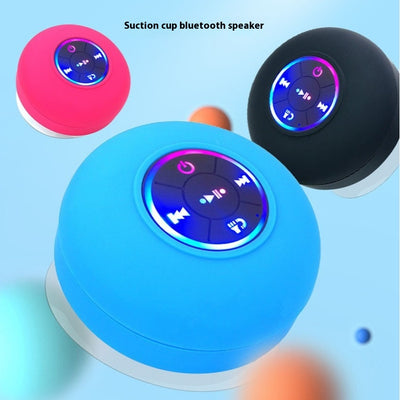 Parlante Bluetooth Impermeable con Ventosa Extragrande y Luz LED
