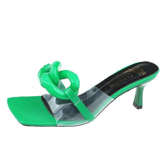 Sandalias de Tacón Medio con Hebilla para Mujer - Image 3