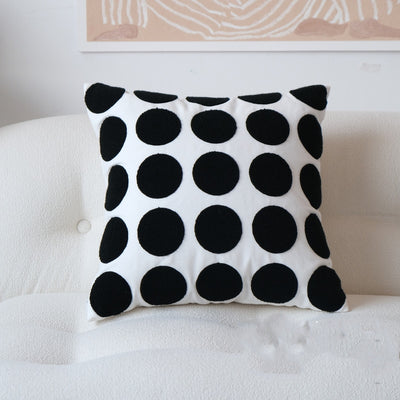 Cojín Decorativo Nórdico Lunares Blanco y Negro - Image 3