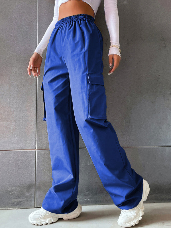 Pantalón de Trabajo Talle Alto con Bolsillos - Corte Clásico Mujer