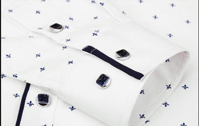 Camisa Casual de Manga Larga con Estampado en Colores Sólidos para Hombre - Image 9