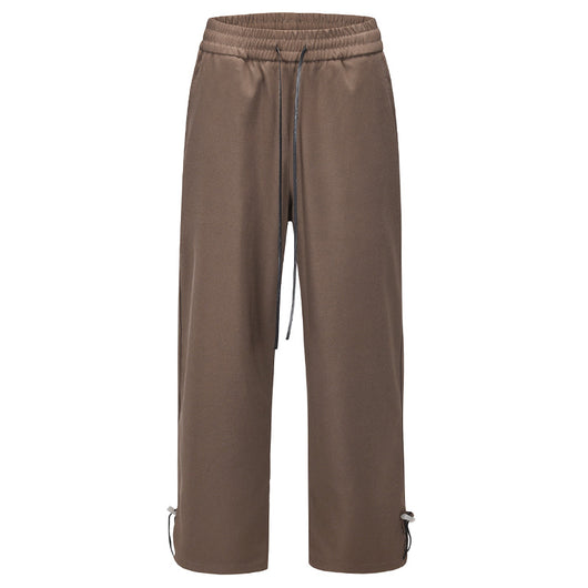 Pantalones Casuales Rectos Holgados con Drapeado Sedoso para Hombre - Image 12