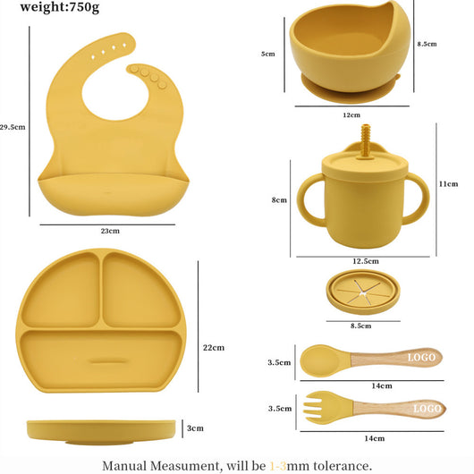 Set Completo de Plato Bowl con Cuchara y Tenedor en Silicona para Niños - Image 7