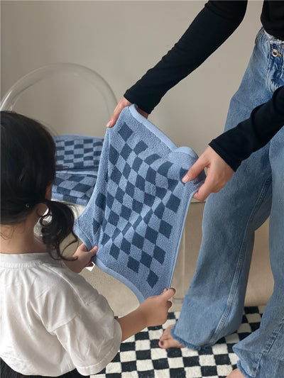 Toallas de Algodón Peinado Tejidas con Diseño Cuadrícula Padre e Hijo - Image 73