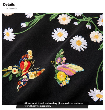 Playera Corta Estilo Chino con Mariposas de Cambio de Luz - Image 14